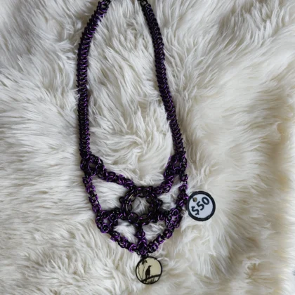 Purple Raven Necklace