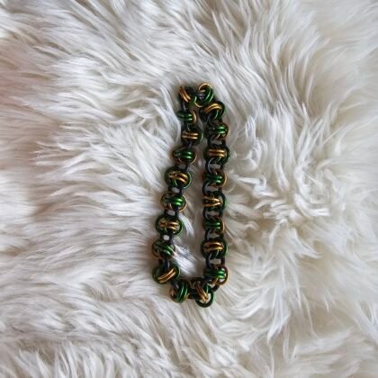 Green and Gold Bee Bracelet