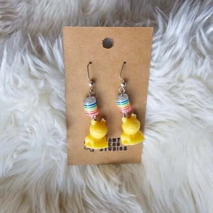 Rainbow Frog Earrings