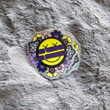 No Gender No Worries Sticker